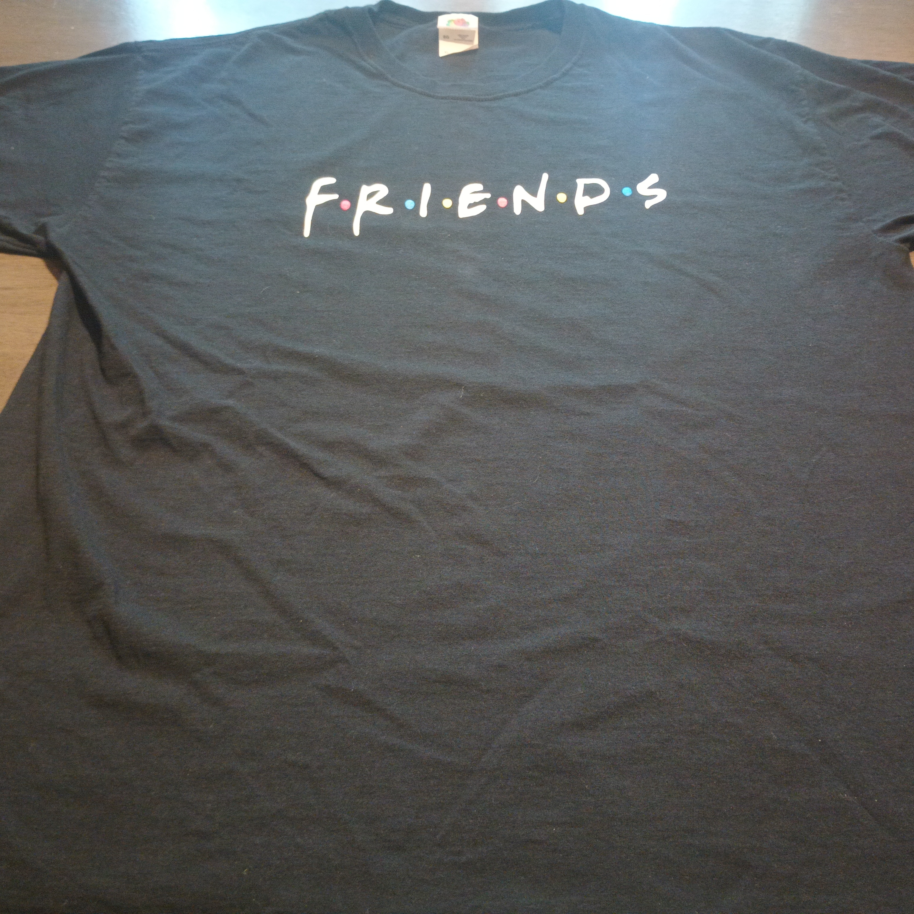 Fruit Of The Loom Black Friends Logo Short Sleeve Tee